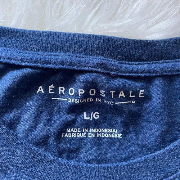 Aeropostale Blue Sparkly Graphic Tee - Picture 6 of 8